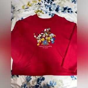 Vintage Disney 50th Anniversary Red Embroided Sweatshirt